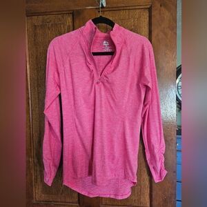 RBX Reebok Dry Hot Pink Half Zip Pullover Top Small Petite
